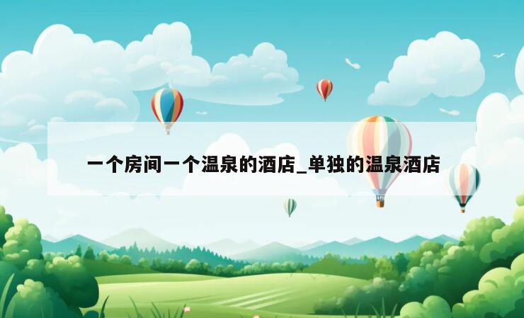 一个房间一个温泉的酒店_单独的温泉酒店